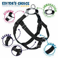 2 Hounds Design Freedom harness front O-ring attachment close-up.