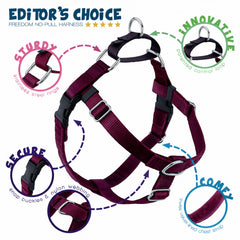2 Hounds Design Freedom dog harness detail showing the front O-ring.