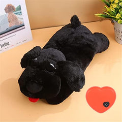 3T GROUP Heartbeat Puppy black stuffed dog toy shown from the front.