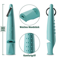 ACME Alpha 210.5 dog training whistle close-up showing its ergonomic grip.