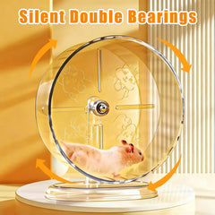 Acsist hamster exercise wheel close-up showing the sloped, non-slip running surface.