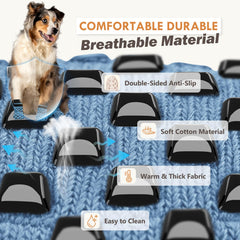 AIEDOULER dog socks showing the elasticized strap designed to help secure the fit.