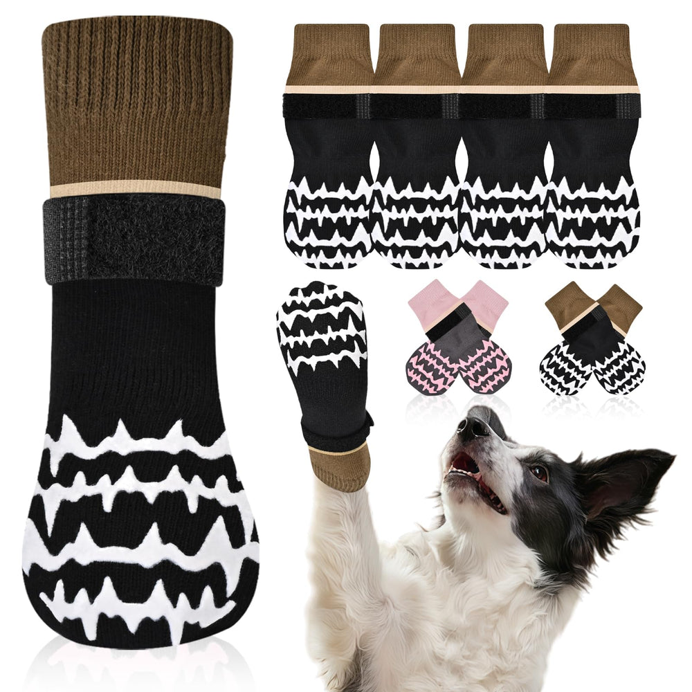 AIEDOULER dog socks shown from the front to display their overall design.