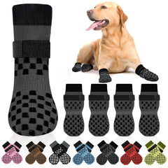 AIEDOULER dog socks shown from the front.