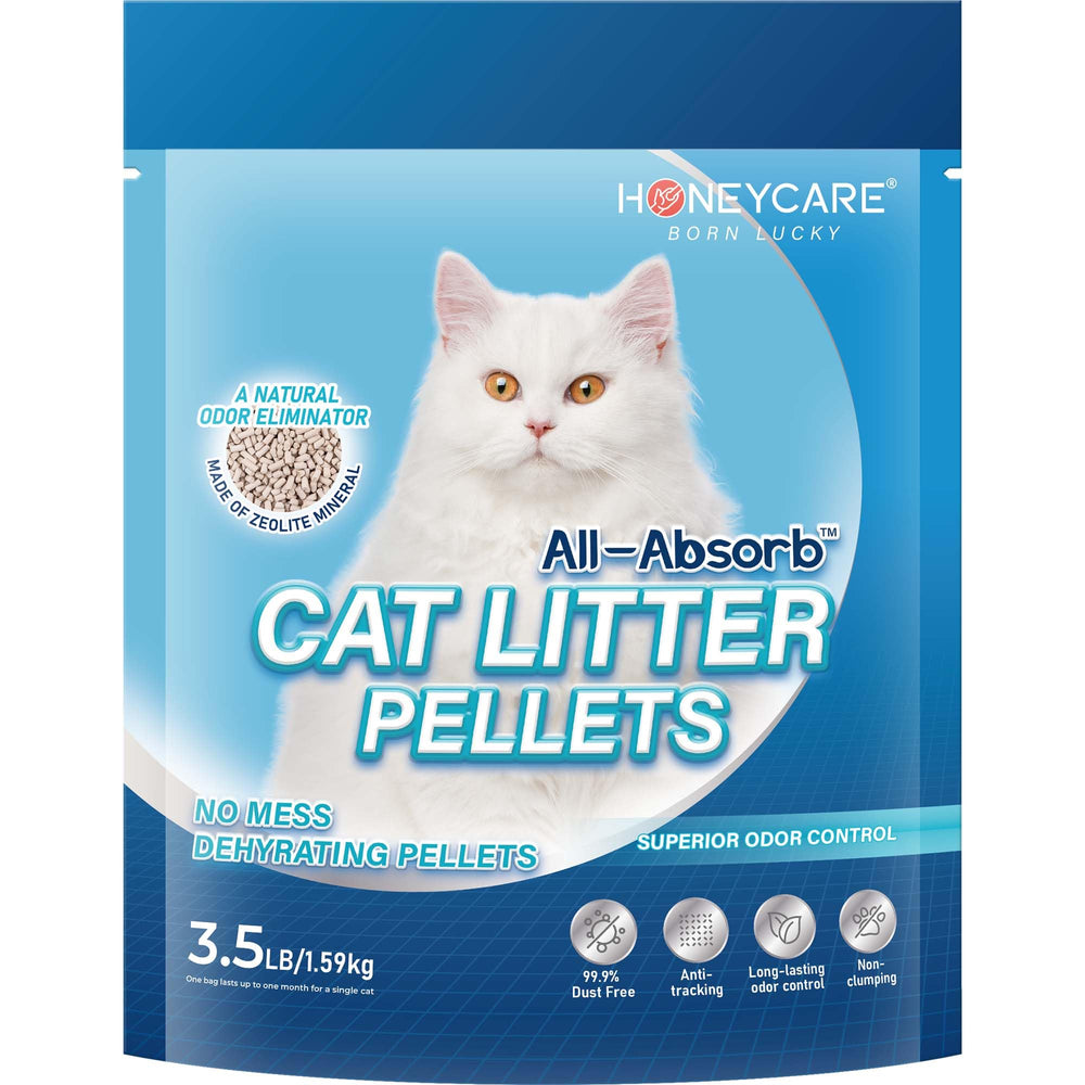 All-Absorb cat litter pellets shown in a front-facing pack view.