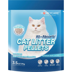 All-Absorb cat litter pellets shown in a front-facing pack view.