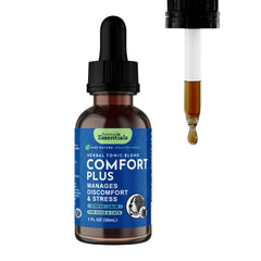 Animal Essentials Comfort Plus herbal tonic shown from the front.