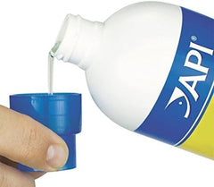 API Quick Start water conditioner label shown in close-up.