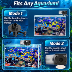 AquaMiracle automatic fish feeder drum lid for refilling and volume adjustment.
