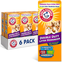 ARM & HAMMER Double Duty cat litter deodorizer shown from the front.
