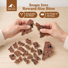BARK'N BIG Lamb Lung Dog Treats close up showing their airy, crunchy texture.