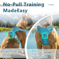 BARKBAY dog harness close-up showing its air mesh fabric.