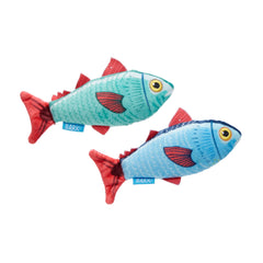 BarkBox Mike & Mike Trout Twins dog toy set shown from the front.