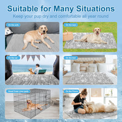 BEAUTYZOO Dog Bed Mat close-up highlighting its reinforced zigzag stitching.