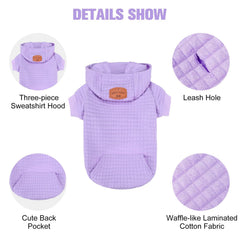 BEAUTYZOO dog hoodie detail showing the discreet opening for leash attachment.