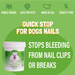 Bio-Groom Sure Clot Styptic Powder label shown in a close-up.