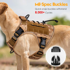 Bruvoalon tactical dog harness showing its adjustable shoulder and chest straps.