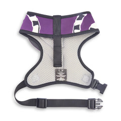 Buckle-Down Beetlejuice pet harness close-up showing the Sandworm appliqué.