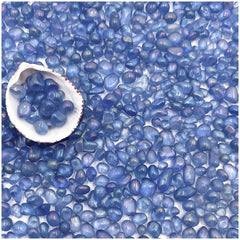 BXI blue sea glass aquarium gravel shown as a product and packaging view.
