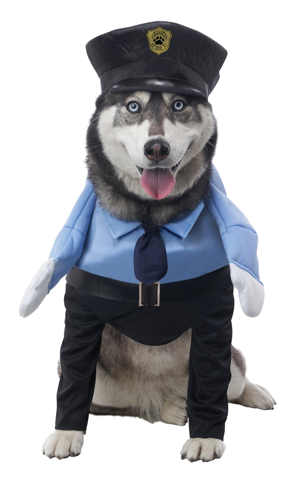 California Costumes Guard Dog Costume shown from the front with its shirt and visor cap.
