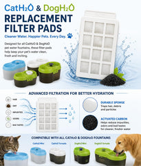 Cat H2O replacement filter pad activated carbon shown in close-up.