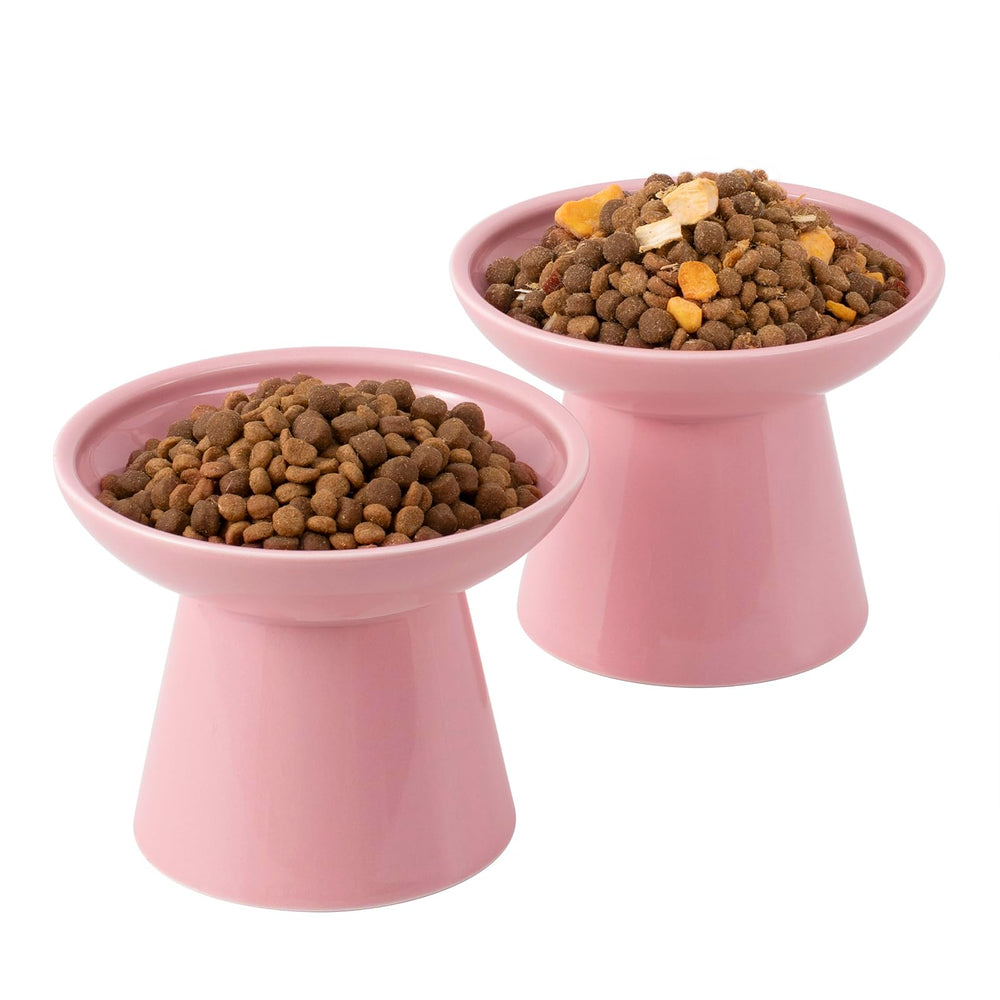 CEEFU ceramic cat bowls shown together in a front view.