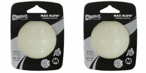 Chuckit! Max Glow Ball shown from the front as a medium fetch ball.