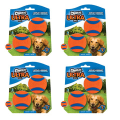 Chuckit! Ultra Ball shown in its bright orange and blue colors.