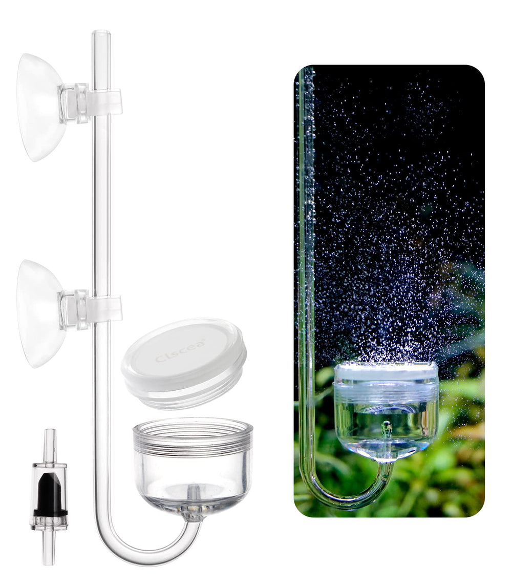 Clscea acrylic CO2 diffuser shown from the front.