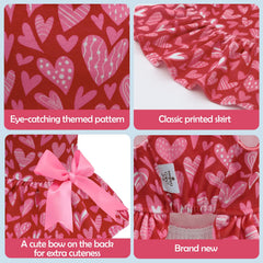 CuteBone velvet dog dress with its decorative bow at the back.