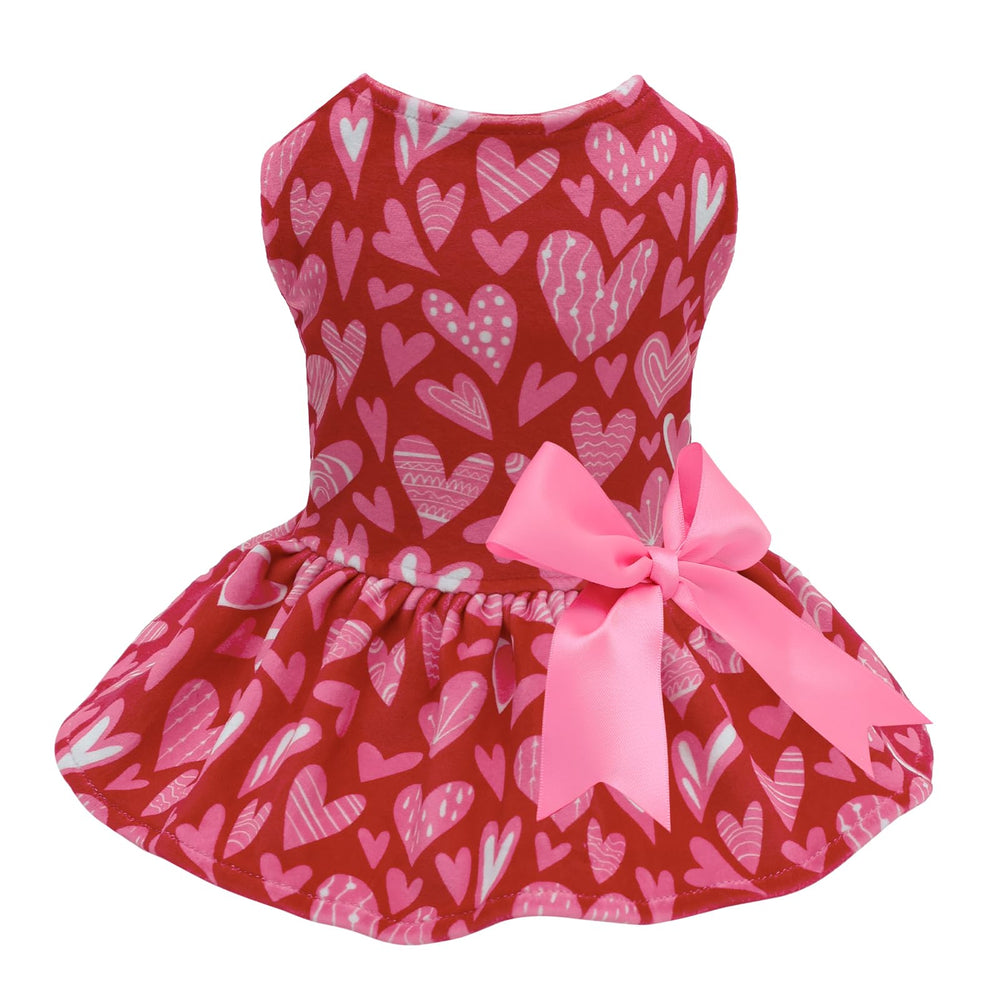 CuteBone velvet dog dress shown from the front.