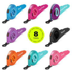 Didog dog leash close-up showing reflective threads on both sides.