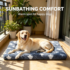 DTKIUSDKR Dog Bed Mat showing its reversible design.
