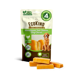 EcoKind yak cheese dog chews shown from the front.