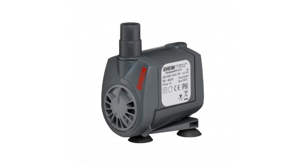 Eheim CompactON 600 aquarium pump shown from the front.