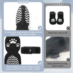 EXPAWLORER dog socks shown close up to display the soft fleece lining.