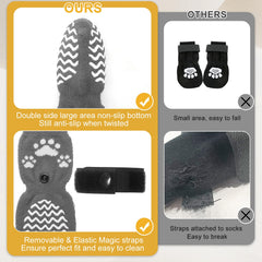 EXPAWLORER dog socks showing the round anti-slip grip dots.