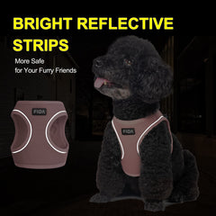Fida Comfy Dog Harness detail showing its reflective strips.