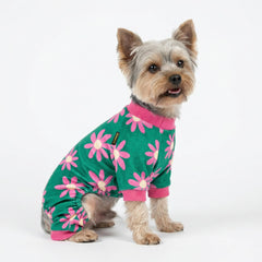 Fitwarm dog pajamas detail showing the ribbed sleeve and leg cuffs.
