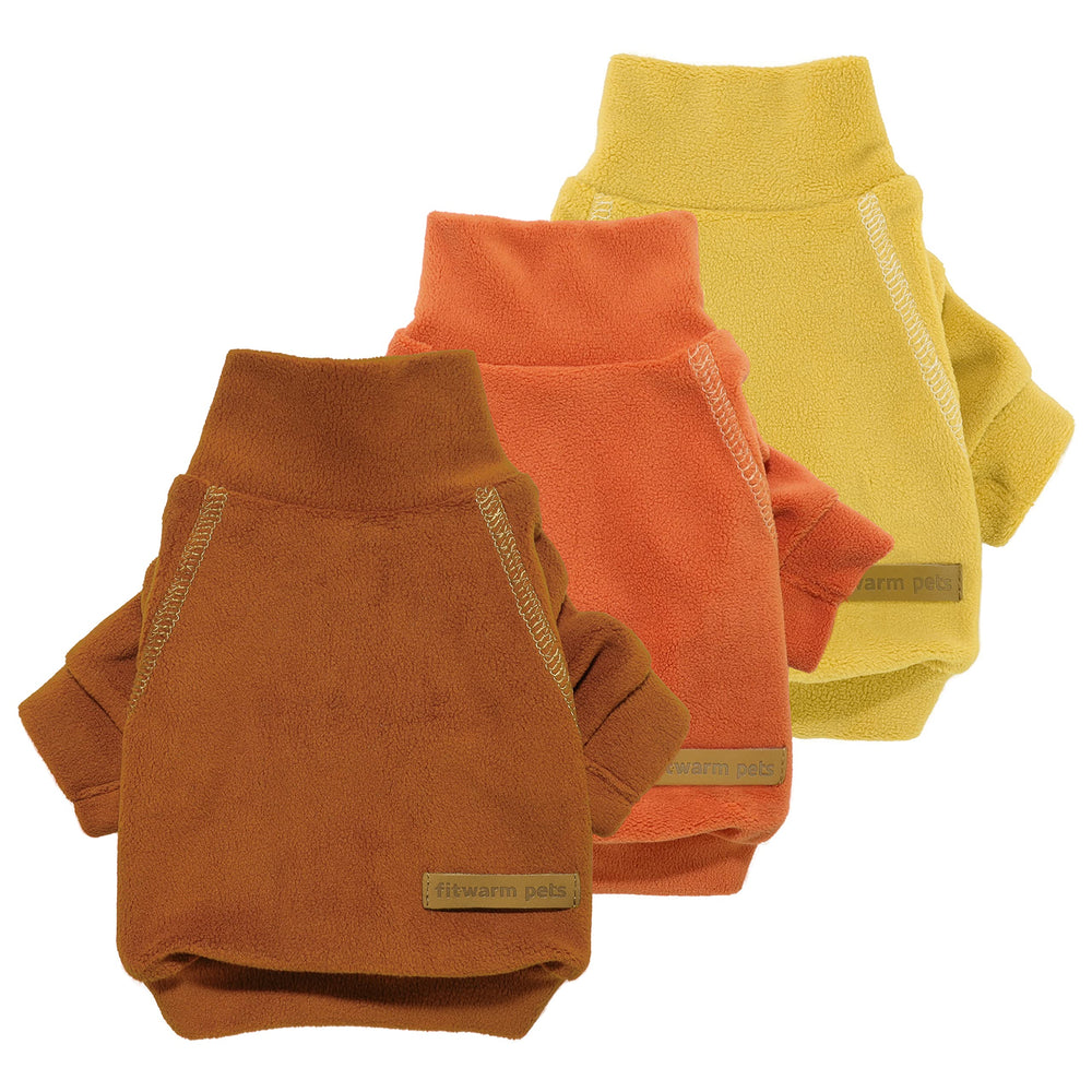 Fitwarm dog sweater shown from the front to display its pullover shape.