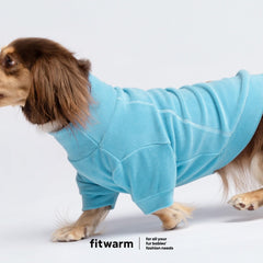 Fitwarm fleece sweater close-up highlighting the turtleneck collar.