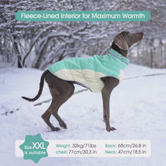 FUAMEY dog coat fleece lining shown to highlight the double-layer interior.
