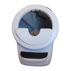 Generic Max Shield for Litter-Robot 4 shown from the front in white.