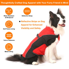 Gimilife Dog Coat viewed from the back, showing the reflective strips.