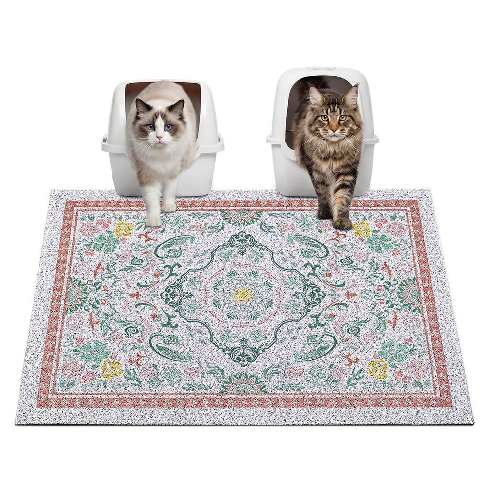Glittme Cat Litter Mat shown from the front, displaying its full surface.