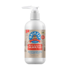 GRIZZLY PET PRODUCTS Salmon Plus bottle shown from the front.