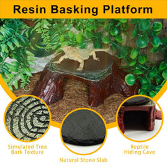 GXSDJ Bearded Dragon Basking Platform shown from the side to reveal its raised profile.