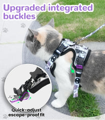 Halypet cat harness close-up showing its soft mesh material.
