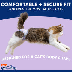 Hartz Comfitables Cat Diaper close-up of its wide adjustable tabs.