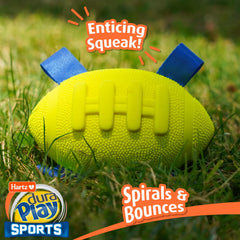 Hartz Dura Play Sports Football dog toy with easy-to-grab danglers.